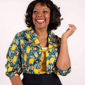 NWT Collectif Bolero Jacket Nessy Lemon Bloom Bolero Small
